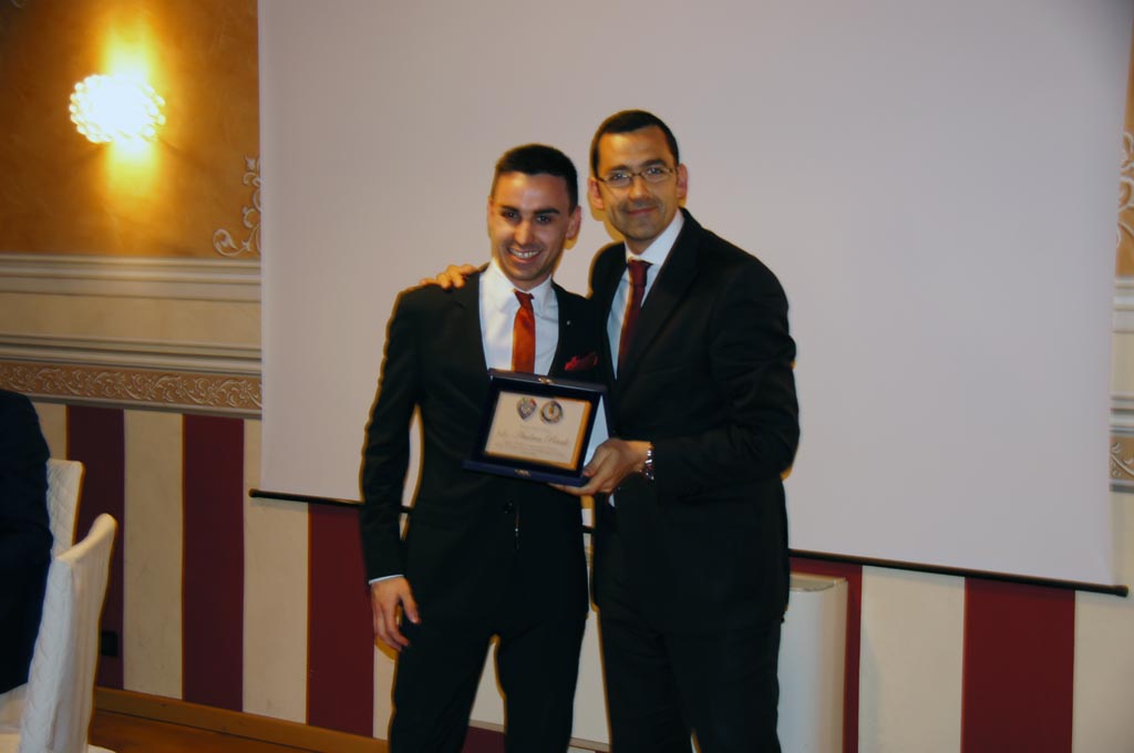 Andrea Perali, premiato come miglior associato a livello regionale, durante la stagione 2015/2016